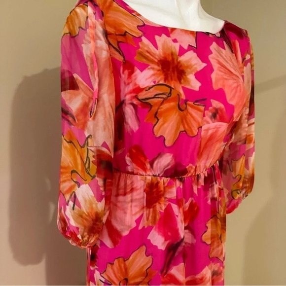 Lara G.Silk Blend midi dress - Picture 9 of 12